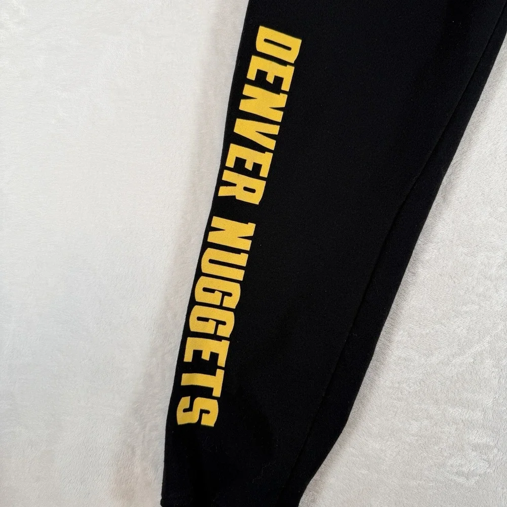 NBA Denver Nuggets Joggers Sweatpants Men's Sz‎ Med Black Athletic